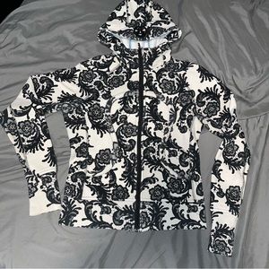 2/$75 Lululemon Scuba Hoodie *Stretch Laceoflage Polar Cream Black Sz 6